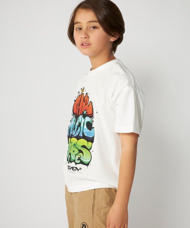 OP／FILA 【SEVEN2】グラフィティデザインTシャツ ホワイト