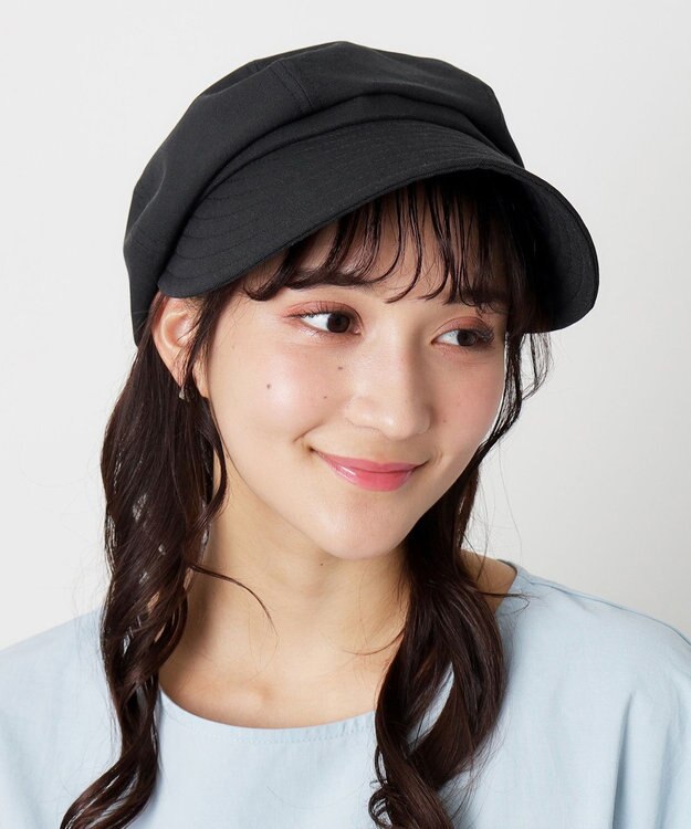 MOONBAT 【日本製/サイズ調整】フルラ (FURLA) ロゴリボンキャスケット ブラック