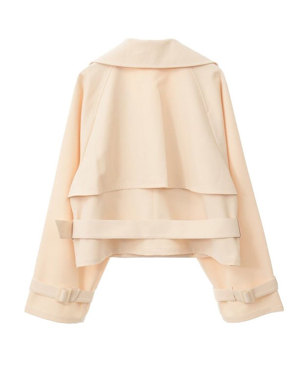 earth music&ecology バックフレアショートトレンチコート Light Beige