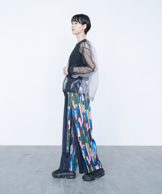 COQ 2WAY HALF LEAVES 前後2WAYパンツ ネイビー