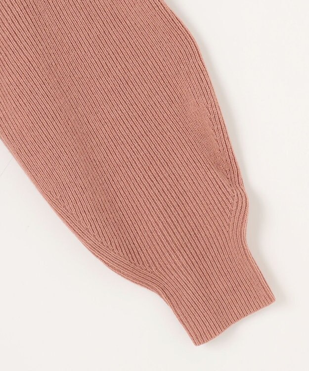 ANY ウールブレンドバルーンスリーブニット コーラル