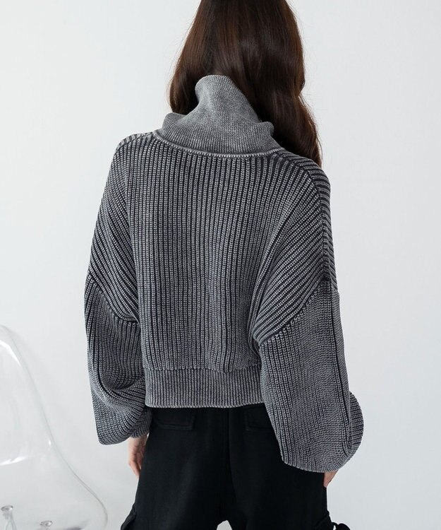 WEGO ダブルジップショートニットブルゾン スミクロ