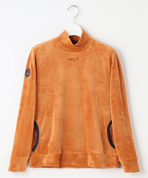 23区GOLF 今シーズンのイチオシ【WOMEN】ベロア ショールモックネック キャメル系