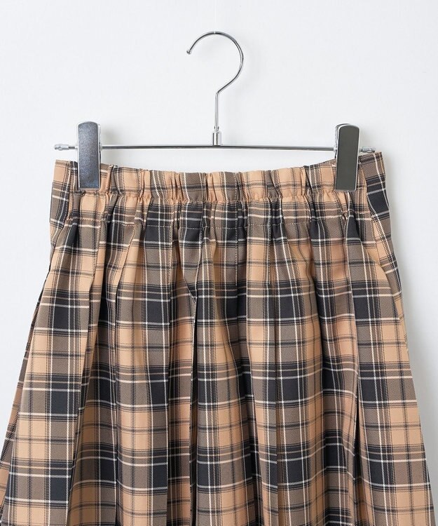 WEGO 【SCHOOL ITEM】バックル付プリーツスカパン ベージュチェック1
