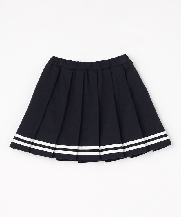 ANY KIDS 【洗濯機可能/吸汗速乾】ドライタッチ プリーツスカパン ネイビー