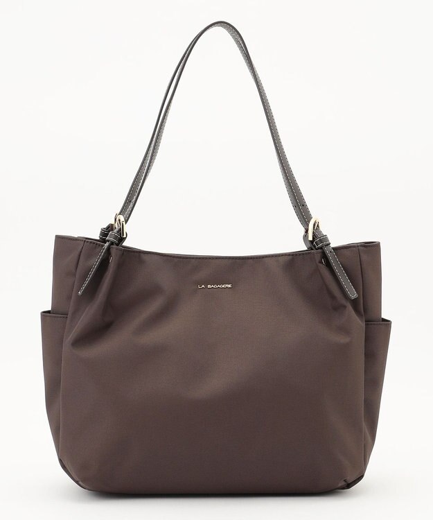 LA BAGAGERIE ポリエステルキャンバス　A4トート チョコ