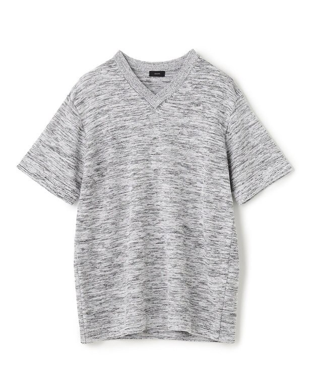 JOSEPH HOMME シャイニースラブブークレ　ニットＴシャツ ライトグレー系