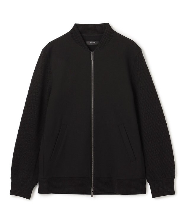 JOSEPH HOMME 【オリジナル素材】ライトタックジャージー ジップアップブルゾン ブラック系