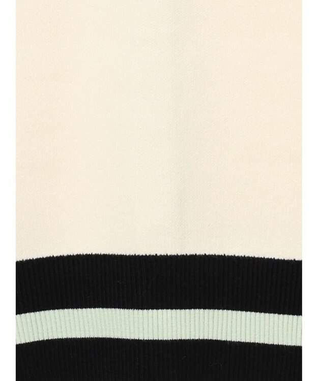 Te chichi バイカラークラシカルカーディガン オフホワイト