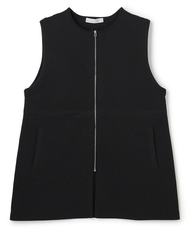 UNFILO 【セレモニー】BEAUTY FORM KNIT ZIPジレ ブラック