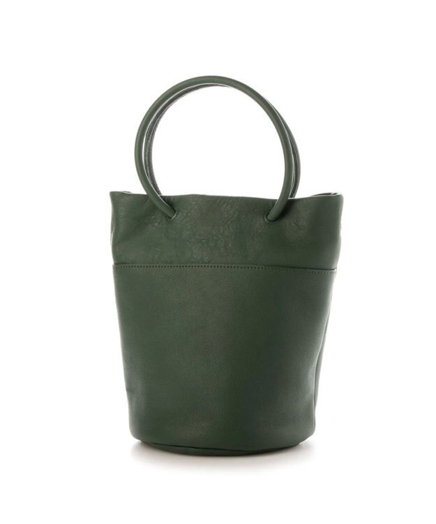 UNBILLION 【テレビ ドラマ着用アイテム】ペルケ perche / 姫路レザー丸手ハンドル2wayバケツバッグ グリーン