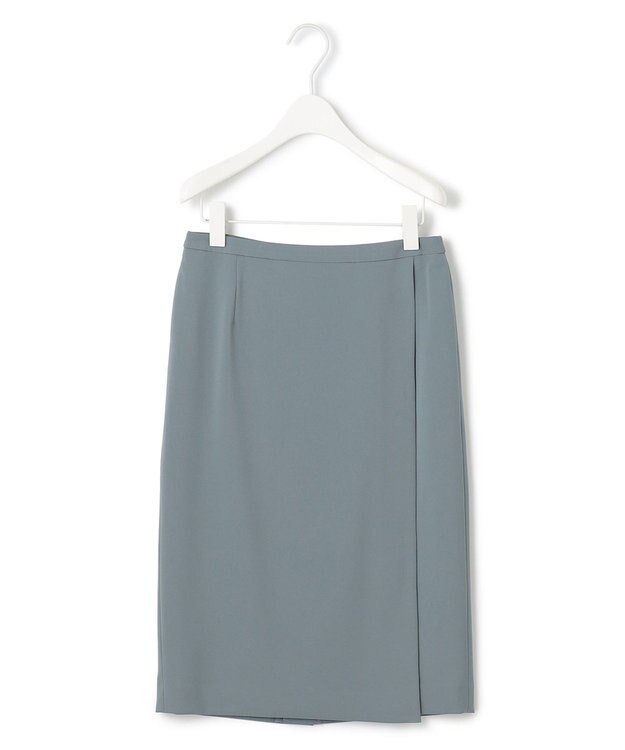 ICB  【新色追加・防シワ・速乾・洗える】Fied ラップ風スカート ブルーグレー系