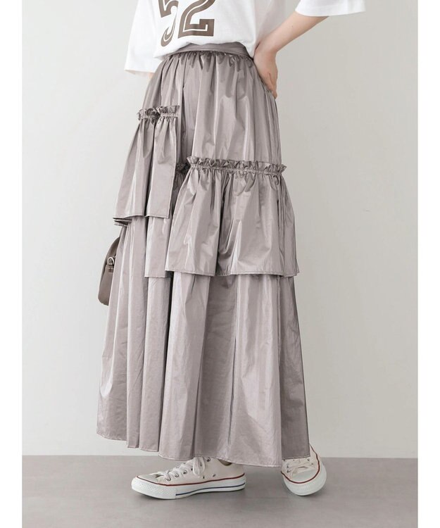 Green Parks ・ＥＬＥＮＣＡＲＥ　ＤＵＥ　メタリックティアードスカート Silver