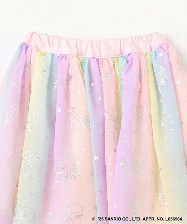 ANY KIDS 【any FAM× リトルツインスターズ 】キキ＆ララ シフォンスカート ピンク