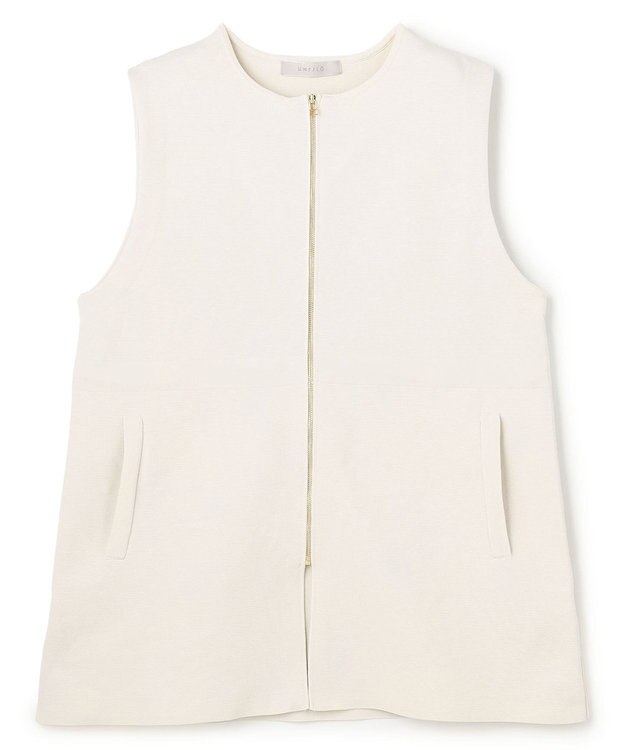 UNFILO 【セレモニー】BEAUTY FORM KNIT ZIPジレ グレージュ