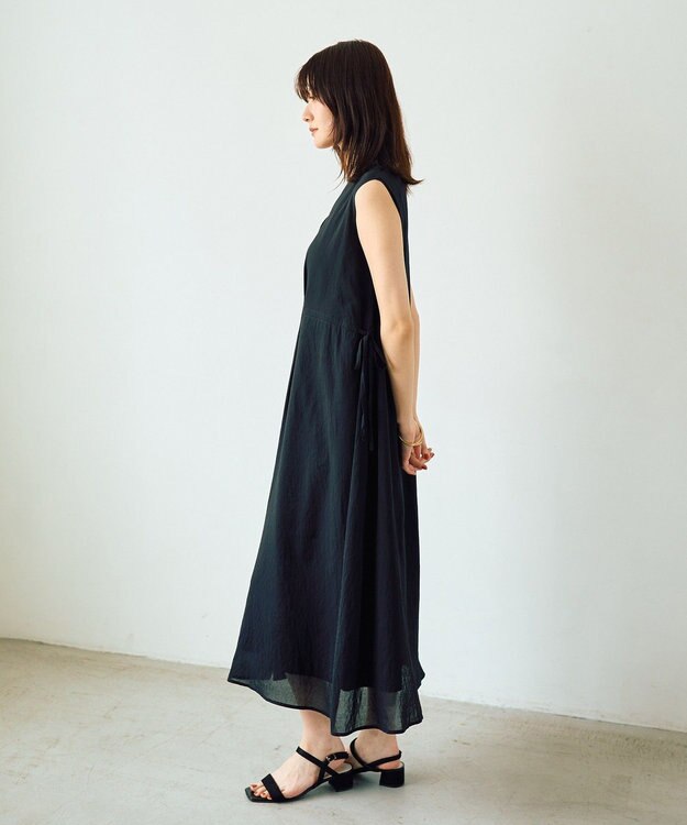 YECCA VECCA ドライタッチシアードロストワンピース Black
