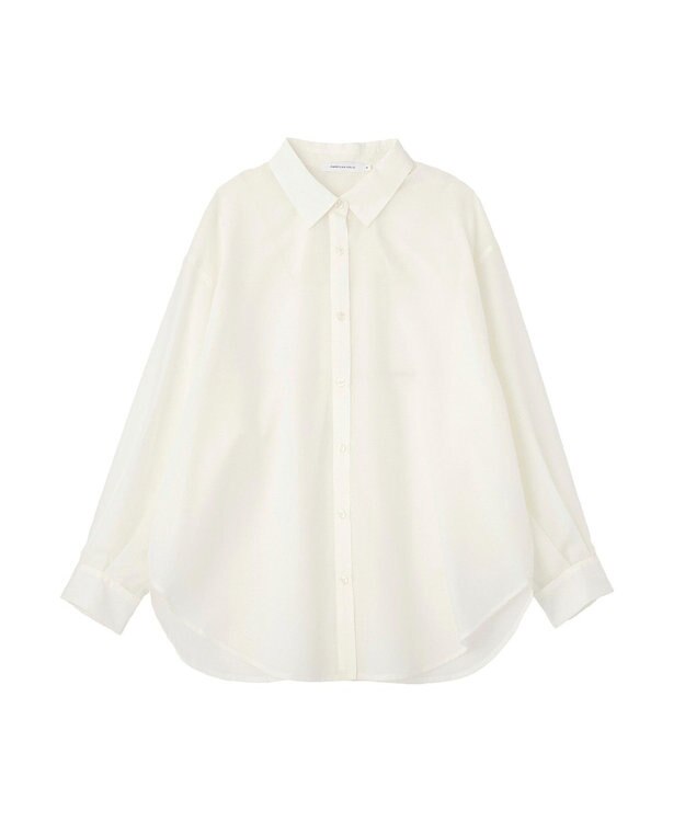 AMERICAN HOLIC 【イージーケア】シアーラウンドシャツ Off White