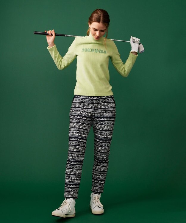 23区GOLF 【WOMEN】ノルディック柄 キルトパンツ ネイビー系5