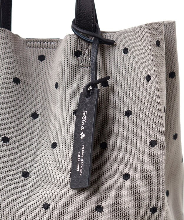 FOLNA RD ニットショッパートートバッグ グレーべージュ