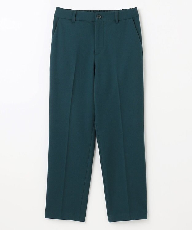 ANY 【ウエストゴム/ストレッチ/裏起毛】シークレットウォーム　テーパードパンツ ピーコックグリーン