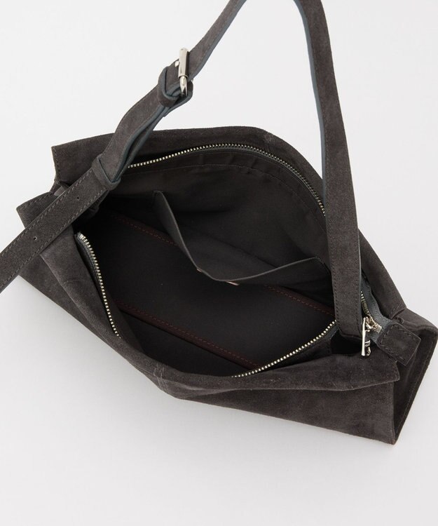 russet 【2025AW新作】スエード横長ショルダーバッグ(CE-1578) Gray