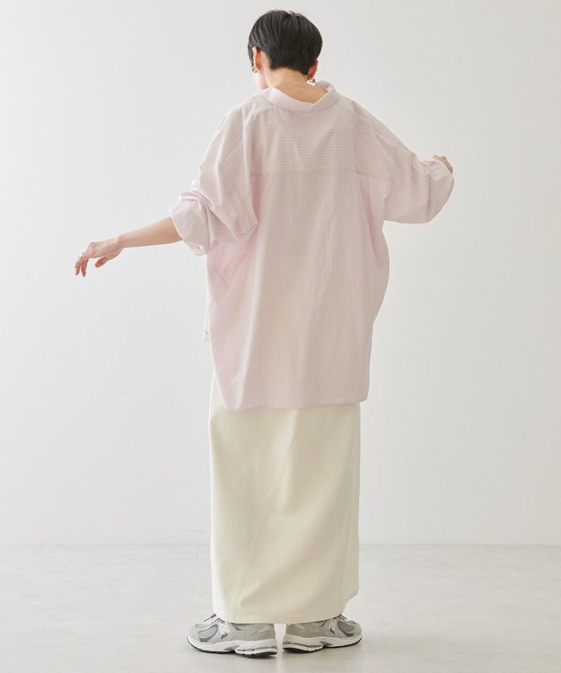 AMERICAN HOLIC サラックールバックタックシャツ Stripe Pink