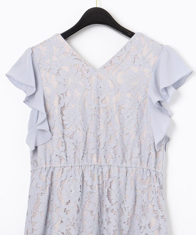 GRACE CONTINENTAL バックレースドレス サックス
