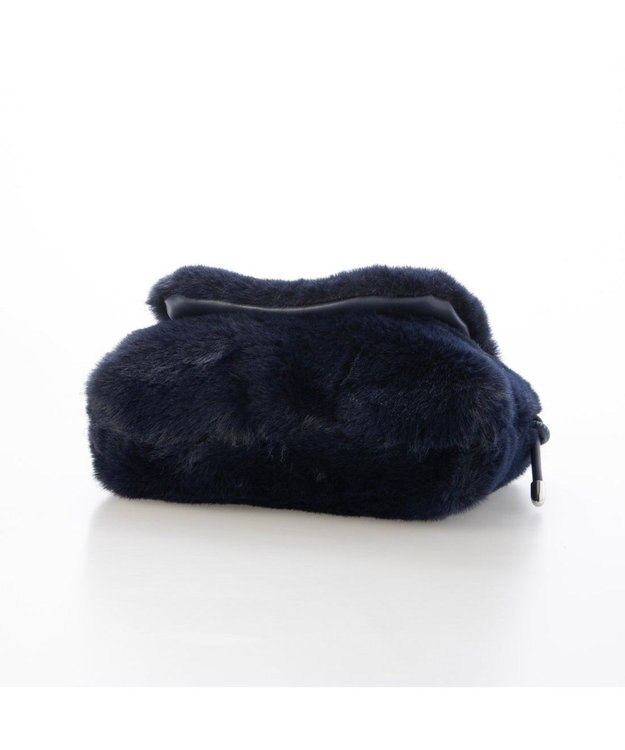 UNBILLION カシュカシュ cachecache / エコファーシンプルフラップショルダー ネイビー