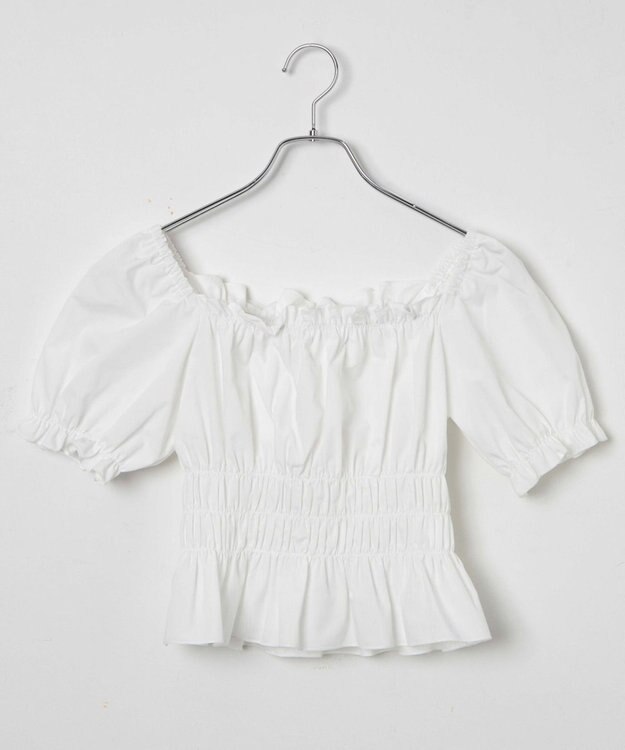 WEGO オフショルシャーリングブラウス ホワイト