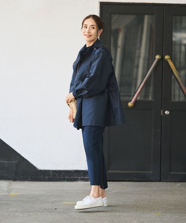 #Newans 【セレモニーにも】〈亀恭子さんコラボ〉美シルエットロングタイトスカート ネイビー