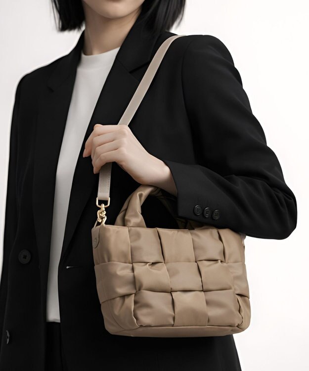 style code 【マルチウェイ仕様】　２WAY　パデット 舟形トート ショルダーバッグ グレージュ