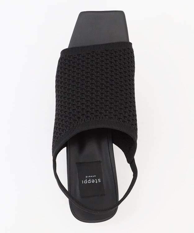 steppi 【一部店舗限定 / 洗える】ストーン ヒールサンダル ブラック