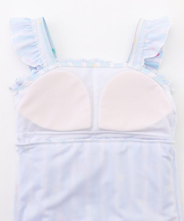 ANY KIDS 【UVカット】フリルワンピース水着 サックスブルー×アイス