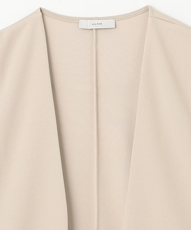 ANY 【洗濯機可】カットジョーゼットジレ サンドベージュ