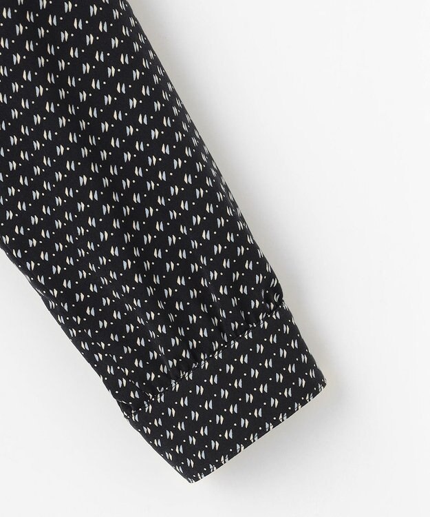 J.PRESS LADIES 【洗える】ポリエステルスエード変形ドットプリント ブラウス ネイビー系5