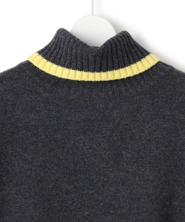 23区 S 【洗える】ウールカシミヤ コンビカラー オフタートル ニット ライトグレー系