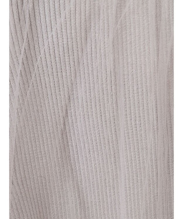 earth music&ecology チュールドッキングノースリカーディガン Light Gray