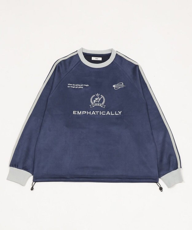 WEGO 【ユニセックス着用ITEM】フェイクスウェードゲームプルオーバー ネイビー