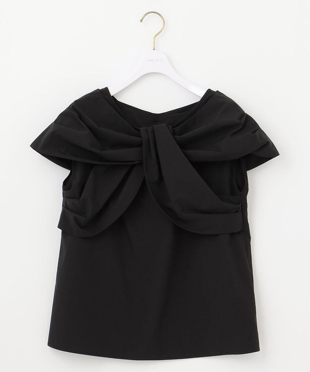 ANY SIS 【洗える】ツイストフロント ブラウス ブラック