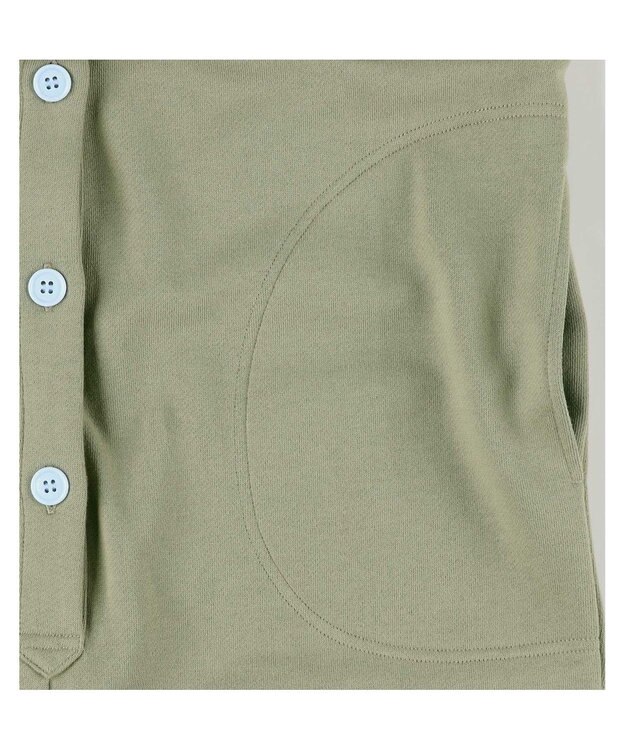 une nana cool 【綿100%】裏起毛オールインワンパジャマ オリーブ