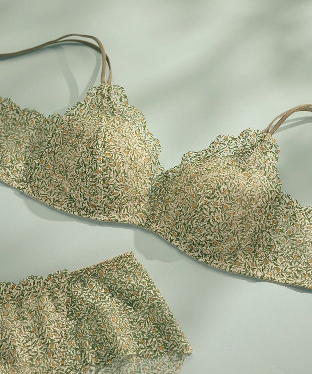 une nana cool MADE WITH LIBERTY FABRIC 特別な日以外の364日つけたくなるブラ 364ブラ レース サンドベージュ