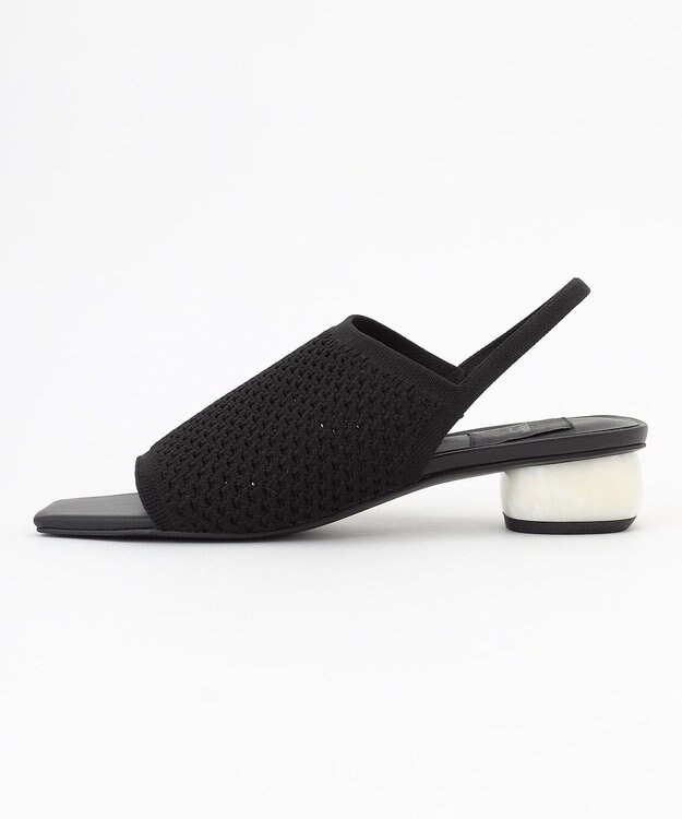 steppi 【一部店舗限定 / 洗える】ストーン ヒールサンダル ブラック