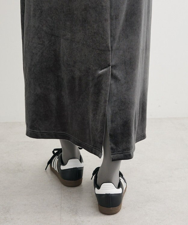 Green Parks ベロアナロースカート Charcoal Gray
