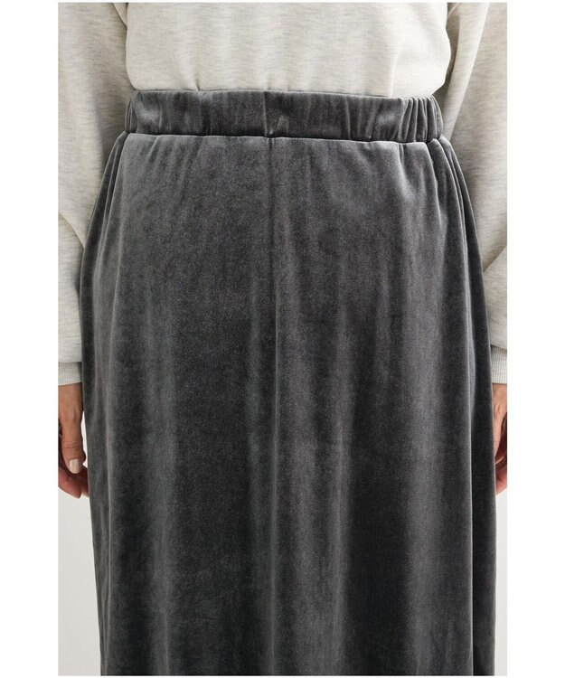 Green Parks ベロアナロースカート Charcoal Gray