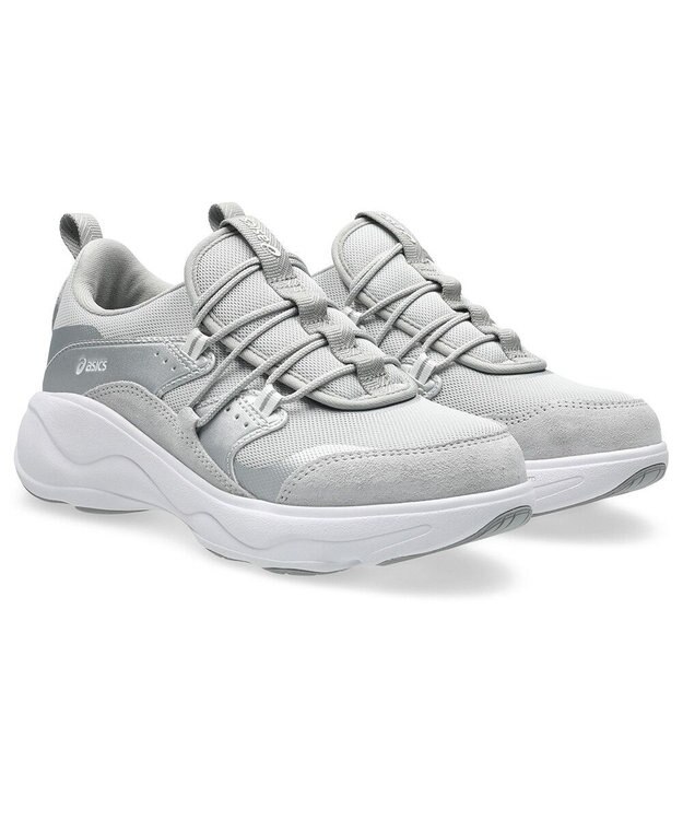 ASICS WALKING ゲルラシーロ レディース E相当 ライトグレー×シルバー