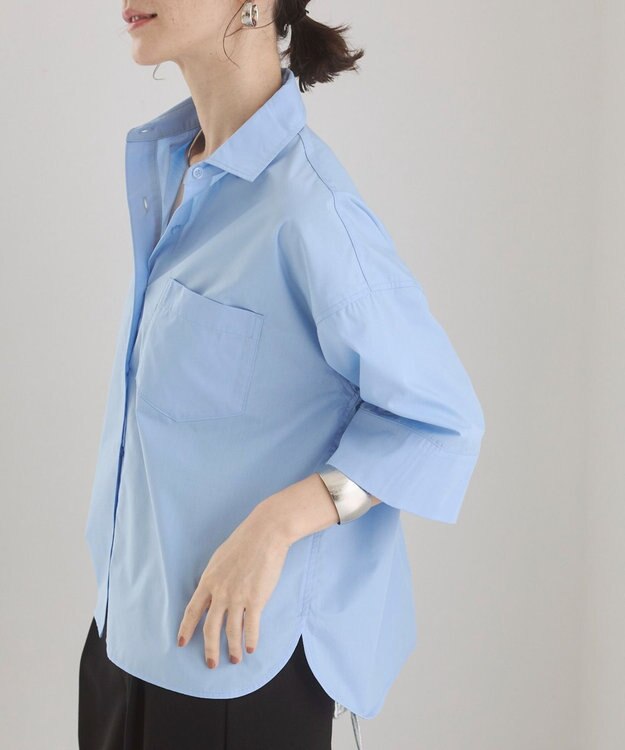 WEGO 【ANGIE VINTAGE】ハーフスリーブシャツ サックス