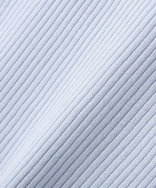 YECCA VECCA 袖口シアーリブニット Sax