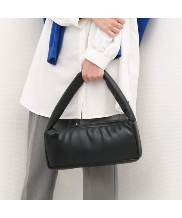 UNBILLION カシュカシュ cachecache / 横長パフバッグ ブラック