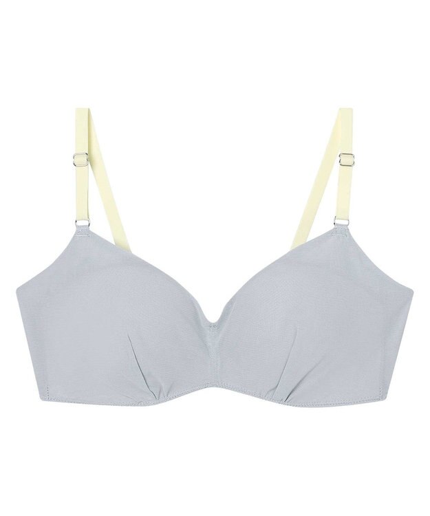 une nana cool 【リニューアル】364ブラ シンプル ノンワイヤーブラ グレー