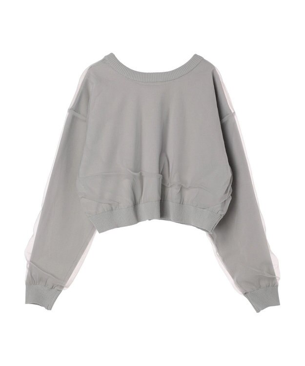 Green Parks ・ＥＬＥＮＣＡＲＥ　ＤＵＥ　２ｗａｙチュールレイヤーカーデ Gray